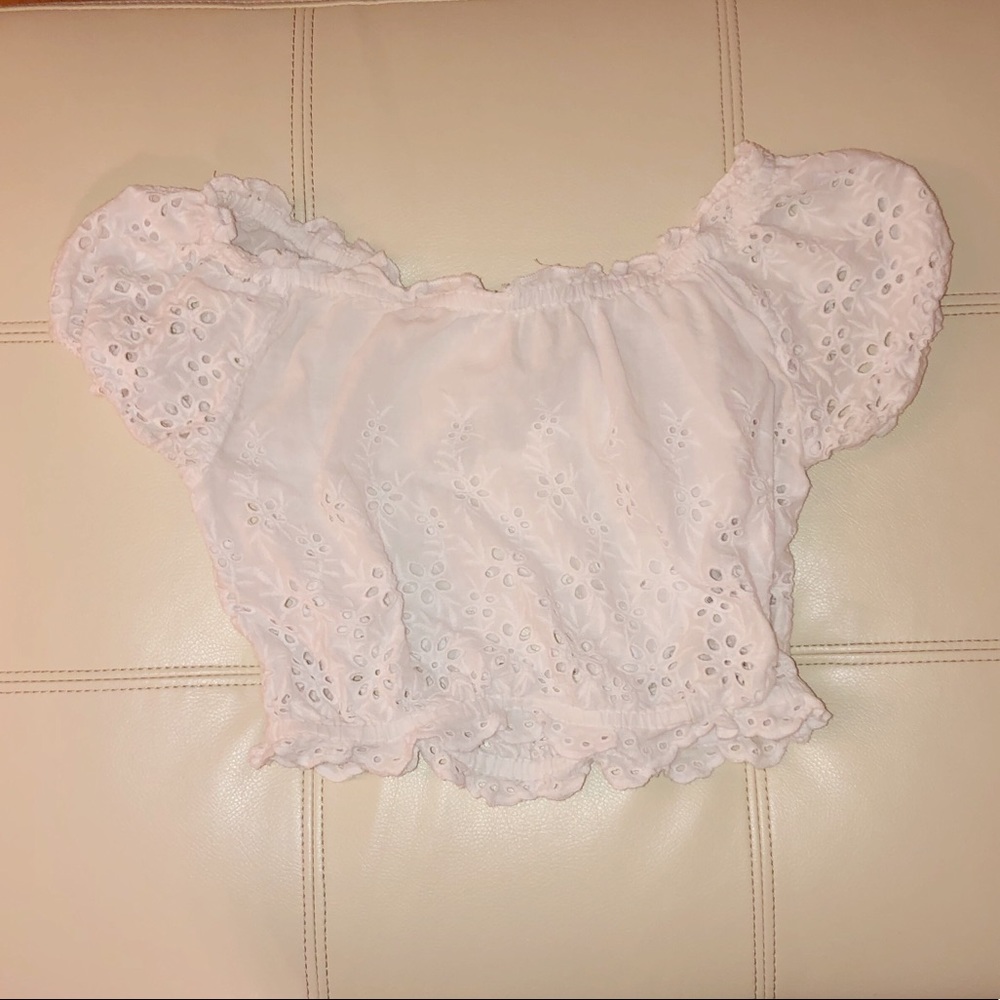 Garage Embroidered Crop Top
